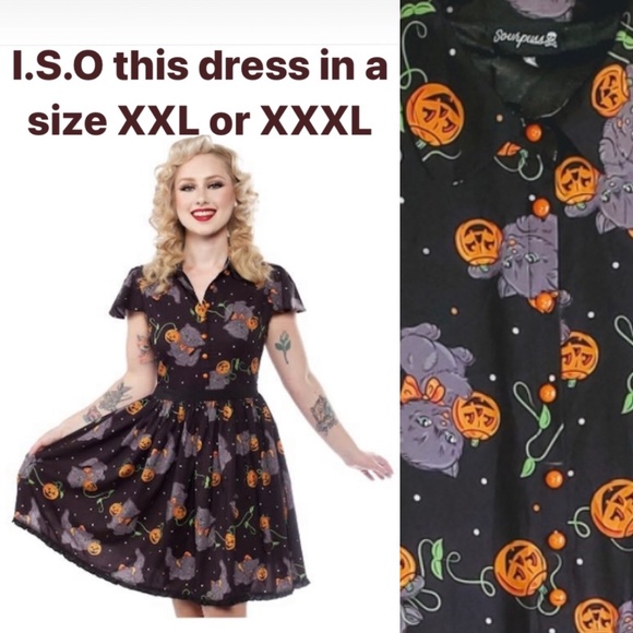 ISO this Sourpuss Spooky Feline Lydia Dress sz 2X or 3X - Picture 1 of 1